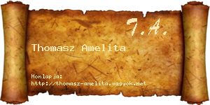 Thomasz Amelita névjegykártya